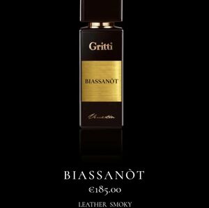 NWT: GRITTI; BIASSANOT BLACK COLLECTION SAMPLE BOTTLE w/ CARD O.17FL-OZ-02. ML.